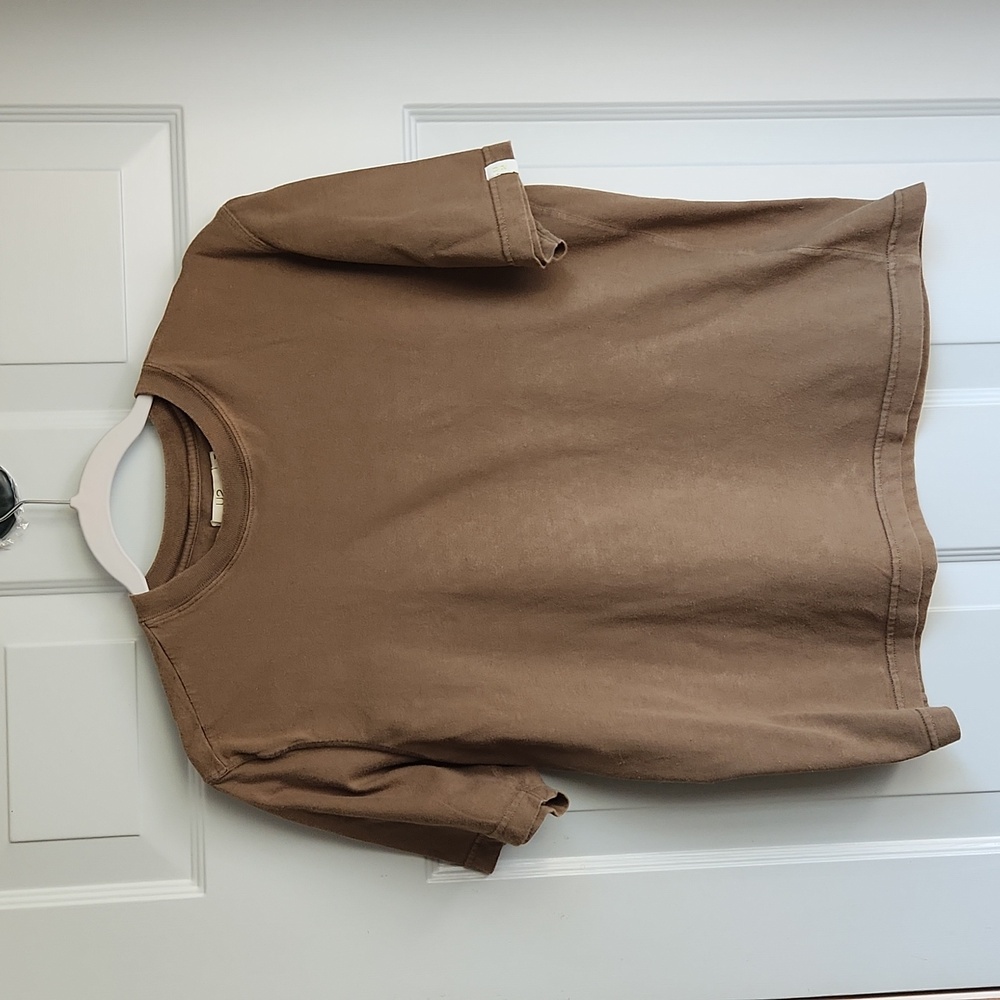 U2, Men's, Sz Medium, Taupe color Tee, w U2 Symbol on Left end of Sleeve $15